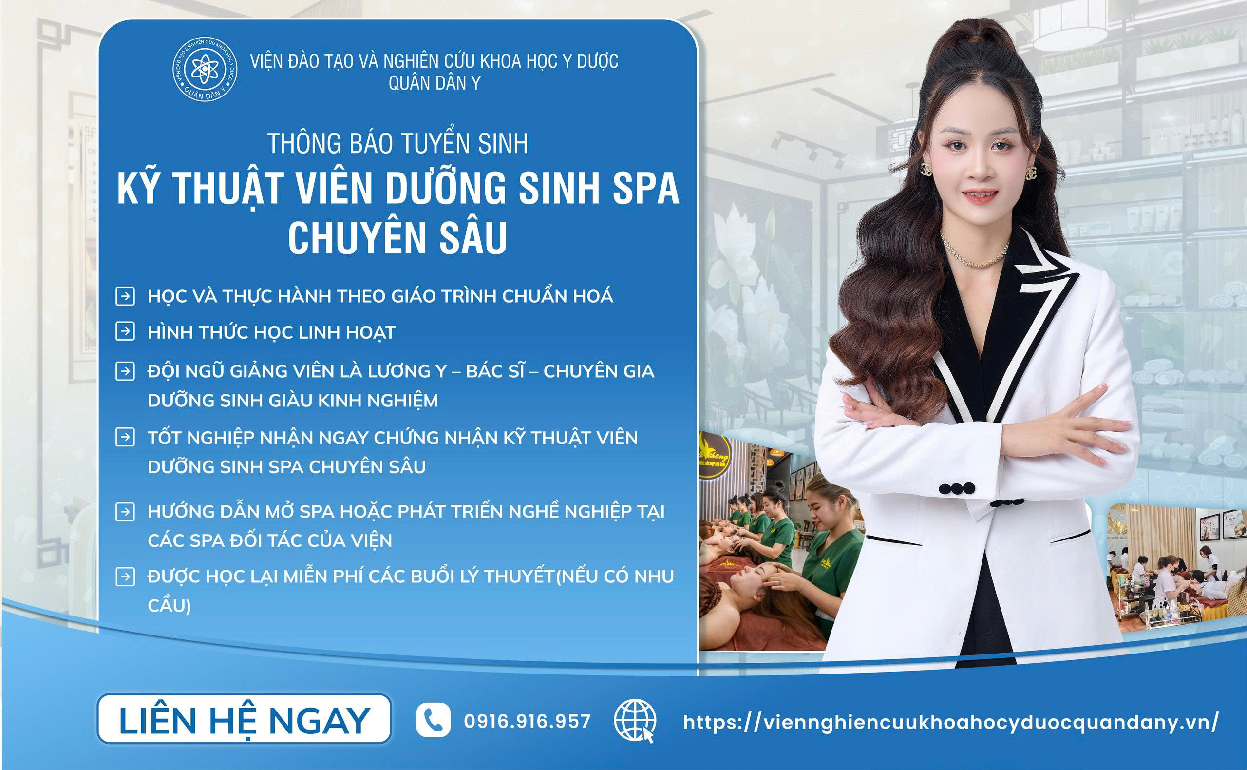 🌿 THÔNG BÁO TUYỂN SINH - KHOÁ ĐÀO TẠO KỸ THUẬT VIÊN DƯỠNG SINH SPA CHUYÊN SÂU