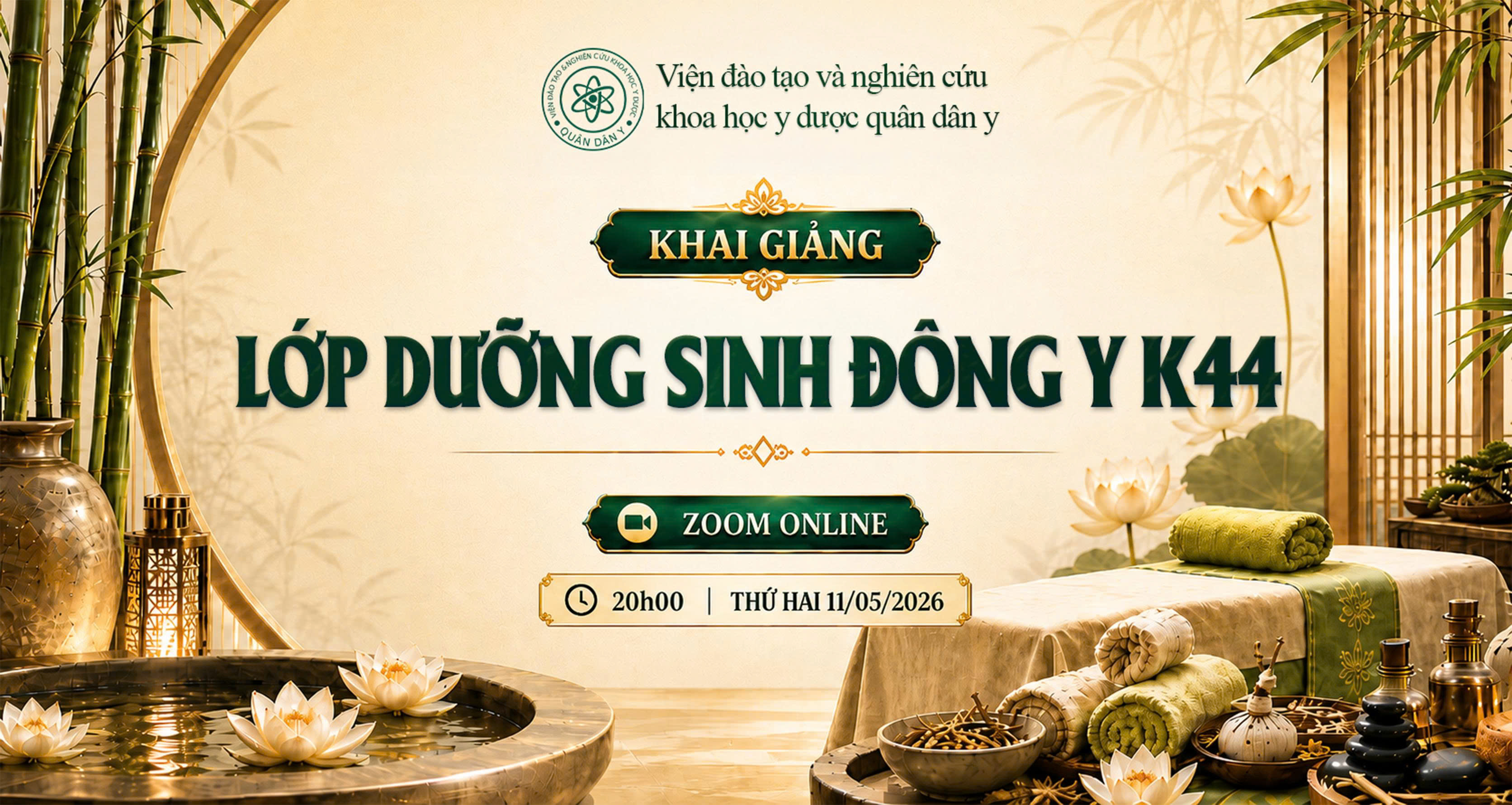 KHAI GIẢNG LỚP DƯỠNG SINH ĐÔNG Y K44: CƠ HỘI VÀNG CHO NGƯỜI MUỐN KHỞI NGHIỆP NGÀNH CHĂM SÓC SỨC KHỎE